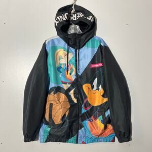 Members Only Windbreaker Jacket Space Jam Looney Tunes Lebron James Mens Size M